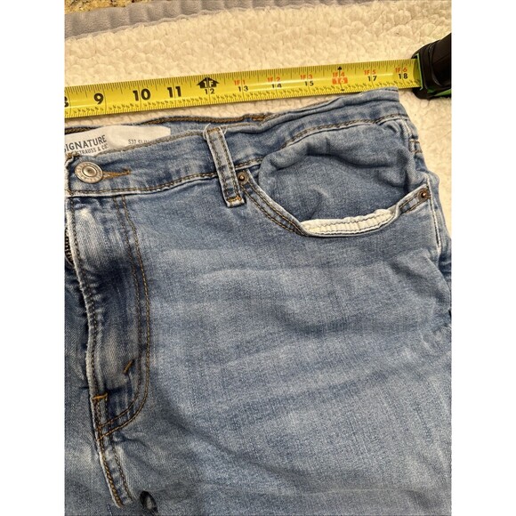 Signature Levi Strauss Jeans Mens W38L30 Blue S37 Slim Straight Stretch Denim - Picture 3 of 9